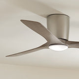 Kichler Volos 54-in Satin Natural Bronze with Brushed Nickel Accents LED Indoor Ceiling Fan with Remote (3-Blade)
