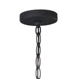 Kichler Barrington 5-Light Distressed Black and Wood Tone Rustic Chandelier, 24-Inch Diameter