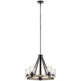 Kichler Barrington 5-Light Anvil Iron and Distressed Antique Grey Rustic Chandelier