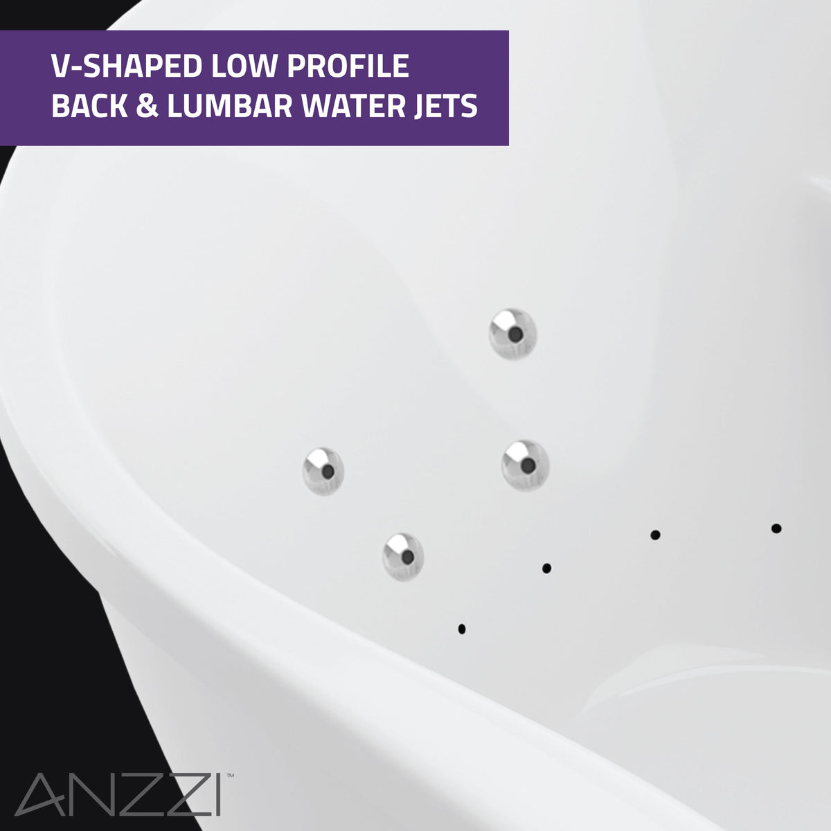 ANZZI Heidi 68 in. Acrylic Flatbottom Whirlpool and Air Freestanding Bathtub in White