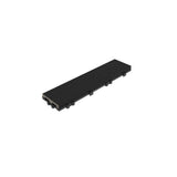 NewTechWood UltraShield Naturale 3 in. x 1 ft. Quick Composite Single Slat Deck Tile in Indian Ebony (4-Pieces per Box)