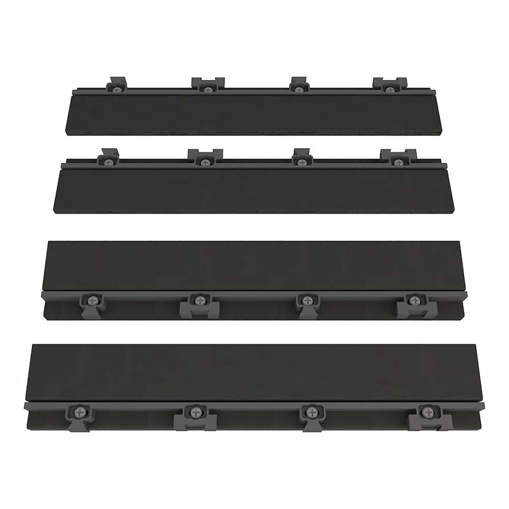 NewTechWood 1/6 ft. X 1 ft. Quick Deck Composite Deck Tiles Straight Fascia In Indian Ebony (4-Pieces/Box)