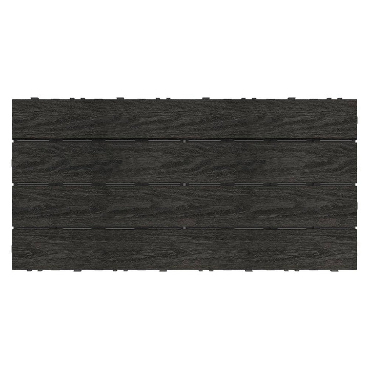 NewTechWood UltraShield Naturale 1 ft. x 2 ft. Quick Deck Outdoor Composite Deck Tile in Indian Ebony (20 sq. ft. per Box)