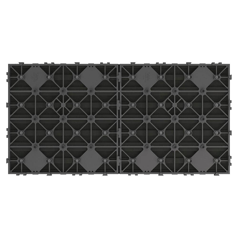 NewTechWood UltraShield Naturale 1 ft. x 2 ft. Quick Deck Outdoor Composite Deck Tile in Indian Ebony (20 sq. ft. per Box)