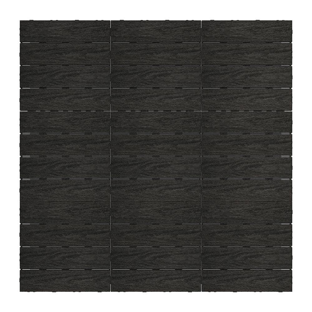 NewTechWood Ultra Shield Naturale 1 ft. By 1 ft. Quick Deck Outdoor Composite Deck Tile In Indian Ebony (10 Sq. ft. Per Box)