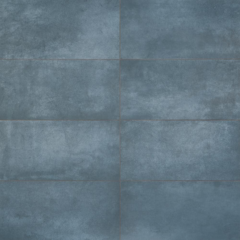 Fuse Indigo 12 in. x 24 in. Matte Porcelain Floor and Wall Tile (7 pieces, 13.56 Sq. Ft. / Case)