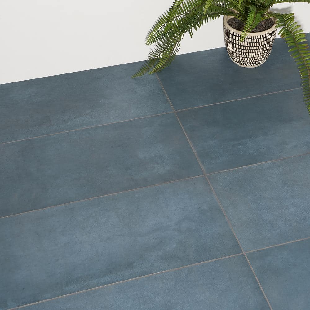 Fuse Indigo 12 in. x 24 in. Matte Porcelain Floor and Wall Tile (7 pieces, 13.56 Sq. Ft. / Case)