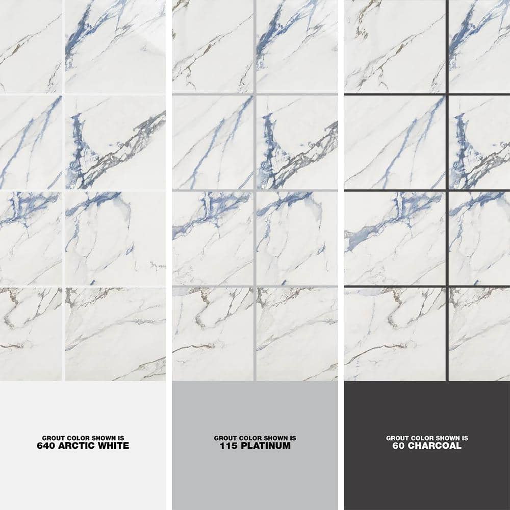 Calacatta Indigo 12 in. x 24 in. Polished Porcelain Floor and Wall Tile (6-Piece, 11.62 sq. ft./Case)