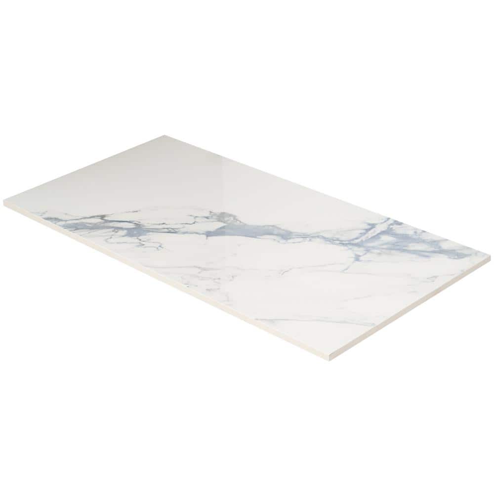 Calacatta Indigo 12 in. x 24 in. Polished Porcelain Floor and Wall Tile (6-Piece, 11.62 sq. ft./Case)