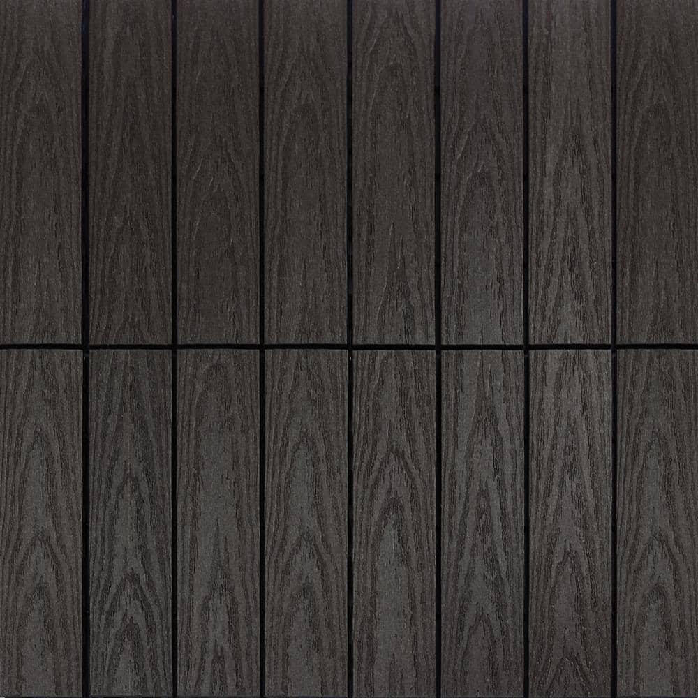 NewTechWood UltraShield Naturale 1 ft. x 1 ft. Quick Deck Outdoor Composite Deck Tile in Indonesian Merbau (10 sq. ft. Per Box)