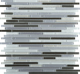 Emser Infinity Era Glass Mosaic Border Tile, 12-in x 12-in Sheet, 12-Pack