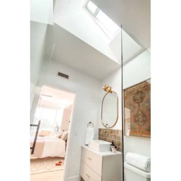 VELUX Manual Venting Curb Mount Skylight - White Solar Powered Shade image 8