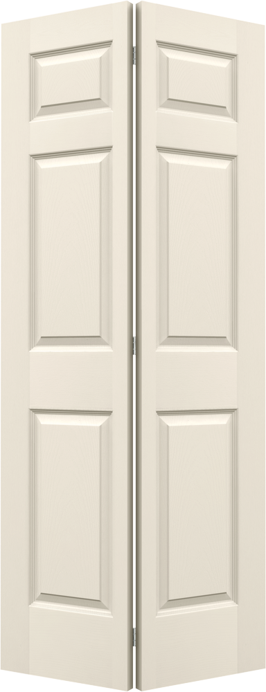 JELD-WEN Colonist 48-in x 80-in Primed 6-Panel Molded Composite Bifold Door (Hardware Included)