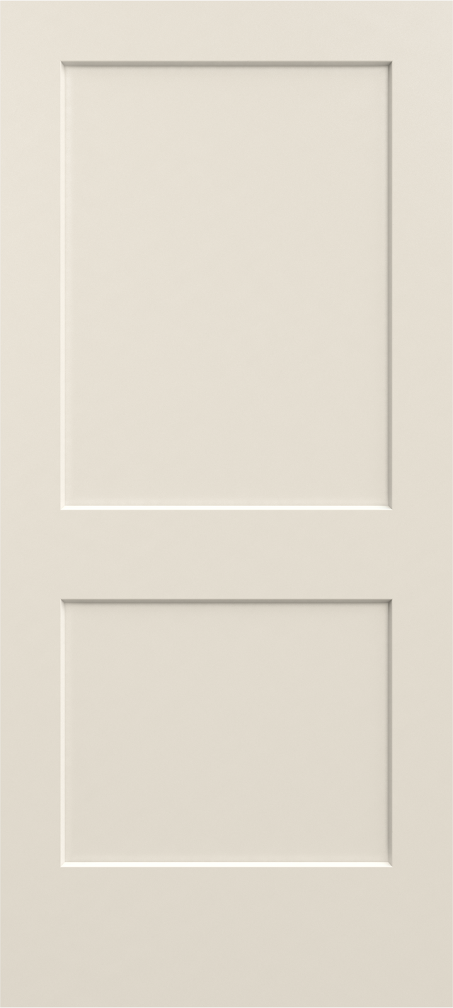 JELD-WEN Monroe 32-in x 80-in Primed 2-Panel Square Hollow Core Molded Composite Left-Hand Single Prehung Interior Door