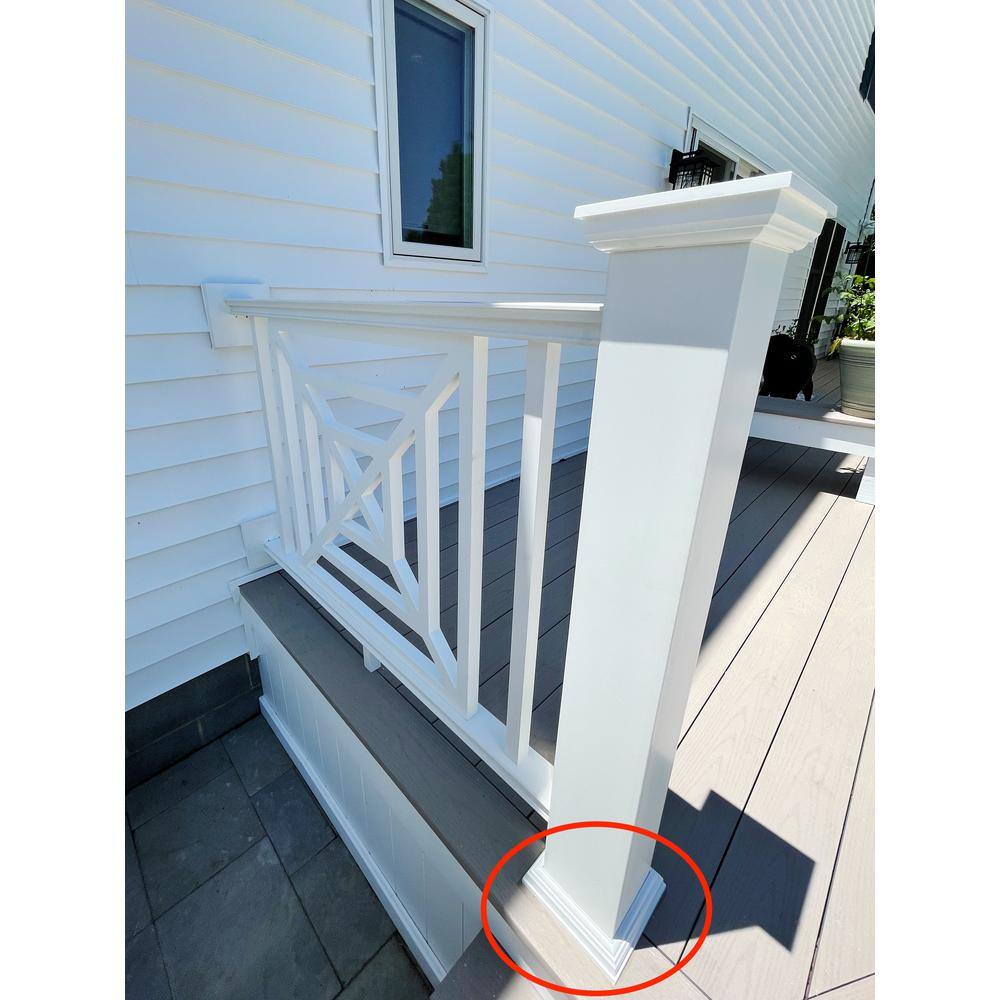 INTEX MILLWORK SOLUTIONS 5 in. Injection Molded Base Trim Ring for Newel