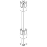 INTEX MILLWORK SOLUTIONS 36 in. or 42 in. HD Structural Newel Post Mount with Poly Guides and Shims for Rail Height