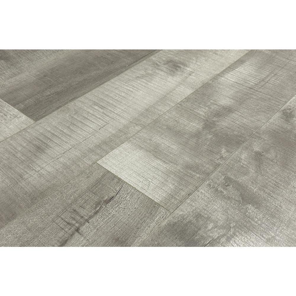 Montserrat Summa Intrepid Nickel 14 mm T x 7.75 in. W HDF Waterproof AC5 Click Lock Laminate Wood Flooring (23.09 sq. ft./case)