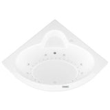 Universal Tubs Jasper Diamond 5 ft. Acrylic Corner Drop-in Air and Whirlpool Bathtub in White