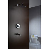 ANZZI Meno Series Single-Handle 1-Spray Tub and Shower Faucet, Brushed Nickel, 11.39-in Rain Showerhead