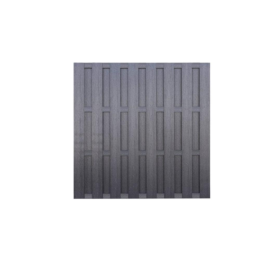 Frame It All 0.40 in. x 5.51 in. x 70.20 in. Ironwood Capped Composite Flat Top Fence Picket (5-Pack)