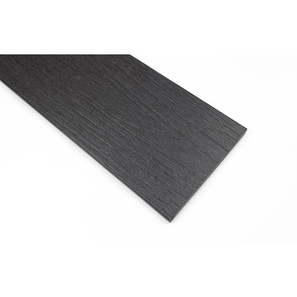 Frame It All 0.40 in. x 5.51 in. x 70.20 in. Ironwood Capped Composite Flat Top Fence Picket (5-Pack)