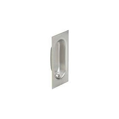 Ives Wrought Brass Flush Pull, Rectangle 1-5/16 in L x 3-1/8 in W, Bright Chrome
