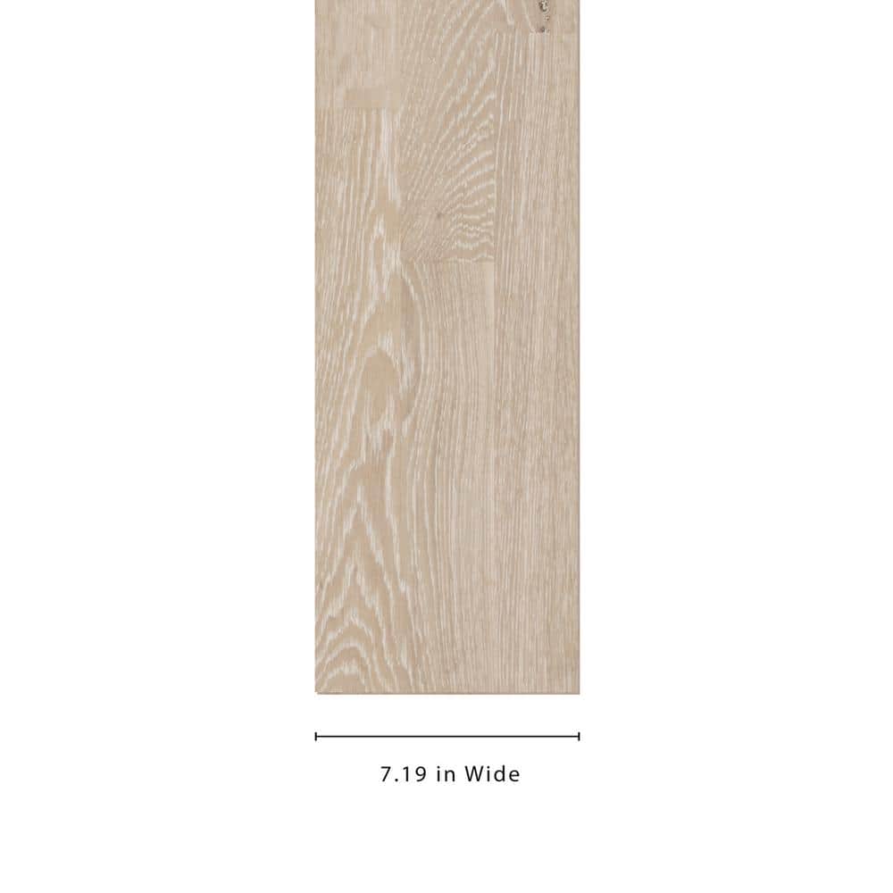 Baltic Wood Ivory and Cream European Oak 1/2 in. T x 7.2 in. W Wire Brushed Engineered Hardwood Flooring (38.6 sqft/case)