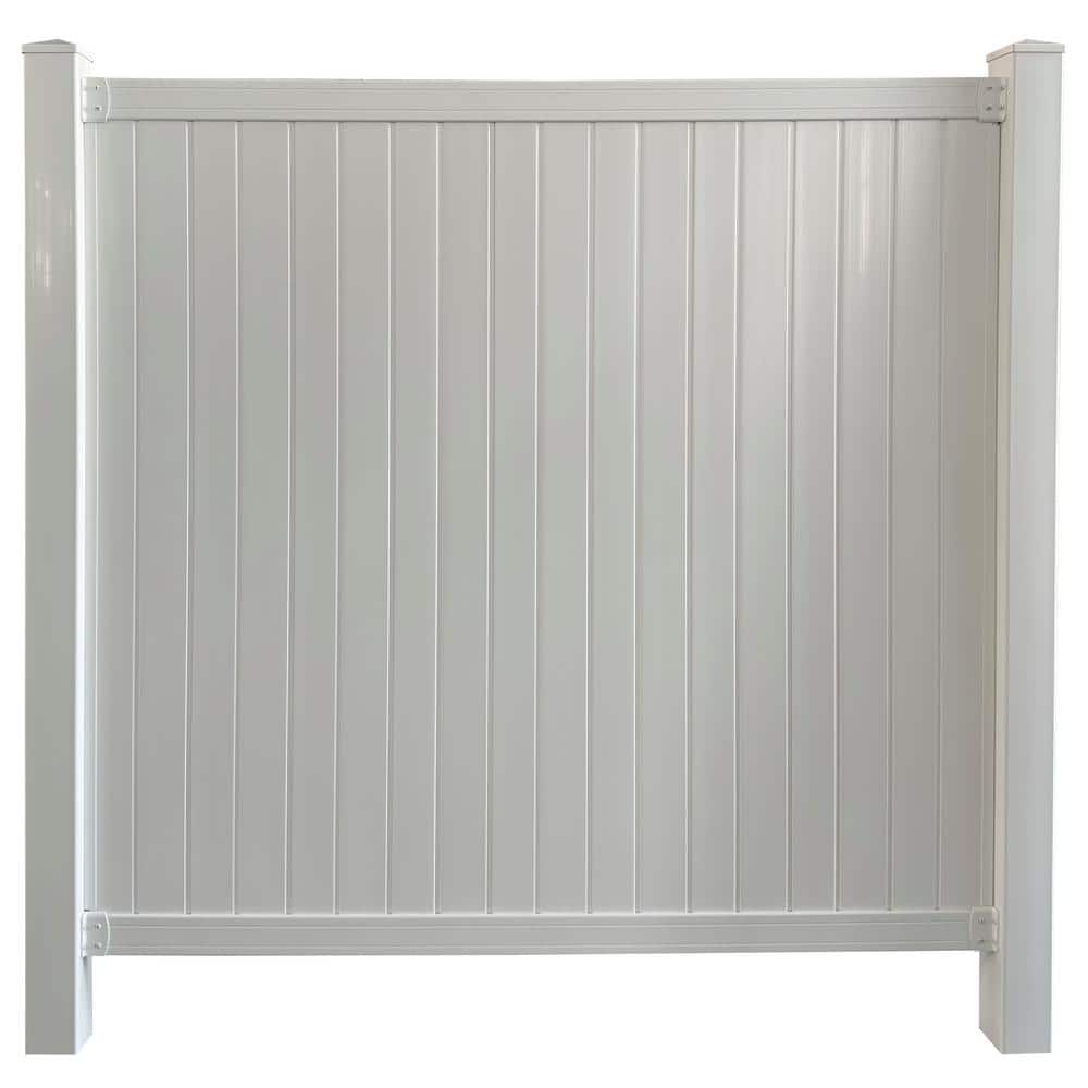 CREATIVE SURFACES 4 in. x 4 in. x 8 ft. White Vinyl Fence Post