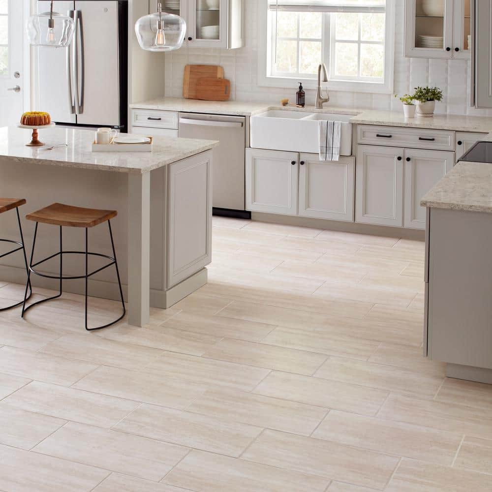 Daltile Glendale Ivory Matte 12 in. x 24 in. Glazed Porcelain Floor and Wall Tile (15.6 sq. ft./Case)