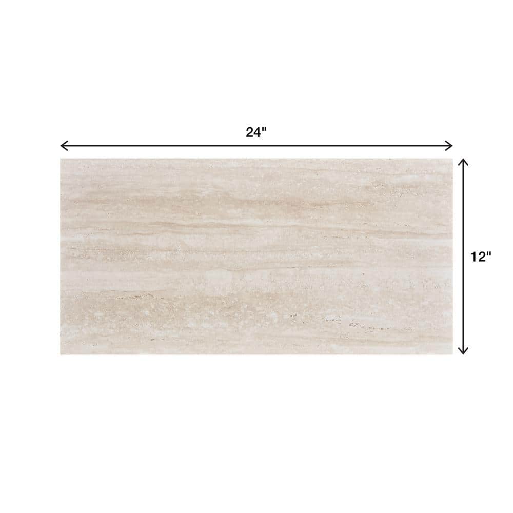 Daltile Glendale Ivory Matte 12 in. x 24 in. Glazed Porcelain Floor and Wall Tile (15.6 sq. ft./Case)