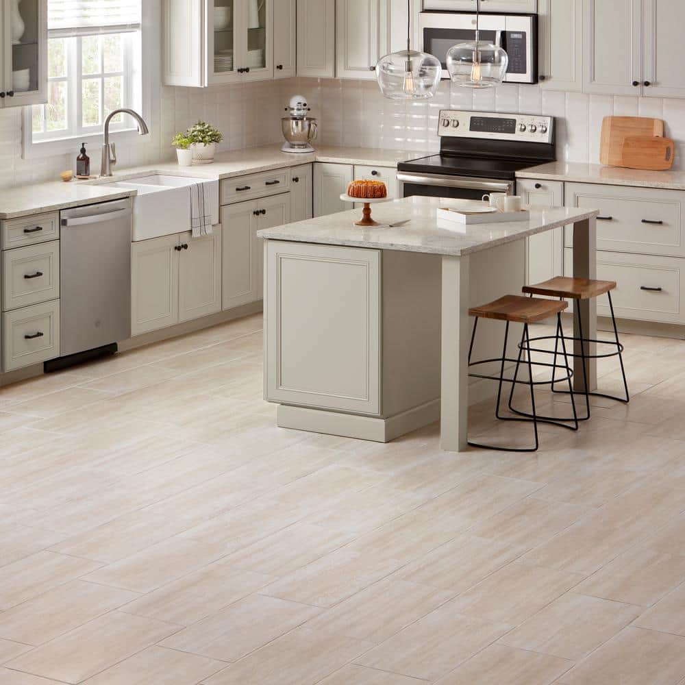Daltile Glendale Ivory Matte 12 in. x 24 in. Glazed Porcelain Floor and Wall Tile (15.6 sq. ft./Case)