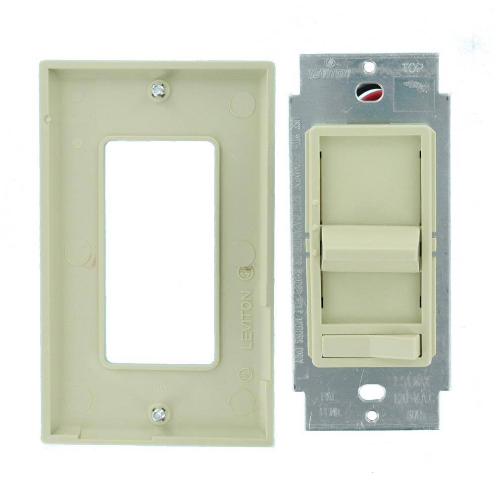Leviton 1.5 Amp Decora SureSlide 3-Way Slide Step Fan Speed Control, Ivory