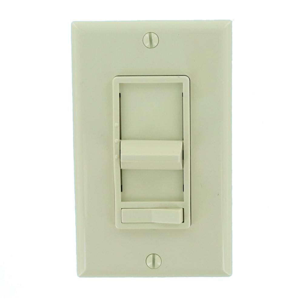 Leviton 1.5 Amp Decora SureSlide 3-Way Slide Step Fan Speed Control, Ivory