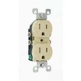 Leviton 15 Amp Tamper-Resistant Duplex Outlet, Ivory (10-Pack)