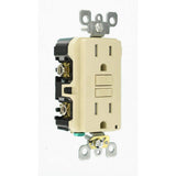 Leviton 15 Amp 125-Volt Duplex SmarTest Self-Test SmartlockPro Tamper-Resistant GFCI Outlet, Ivory
