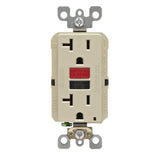 Leviton 20 Amp Self-Test SmartlockPro Slim Duplex GFCI Outlet, Ivory