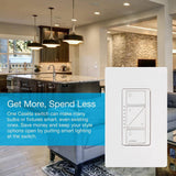 Lutron Caseta Smart Dimmer Switch for Wall & Ceiling Lights, 150W LED, Ivory (PD-6WCL-IV)