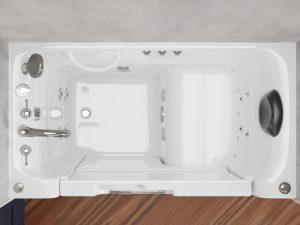 Universal Tubs HD Series 29 in. x 53 in. Left Drain Wheelchair-Access Walk-In Soaking Bathtub in White