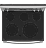GE 30 in. 6.6 cu. ft. Double Oven Electric Range with Steam-Cleaning Convection Oven in Stainless Steel