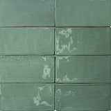 Lancaster Open Seas Green 3x6 Polished Ceramic Subway Tile - Lux Tile