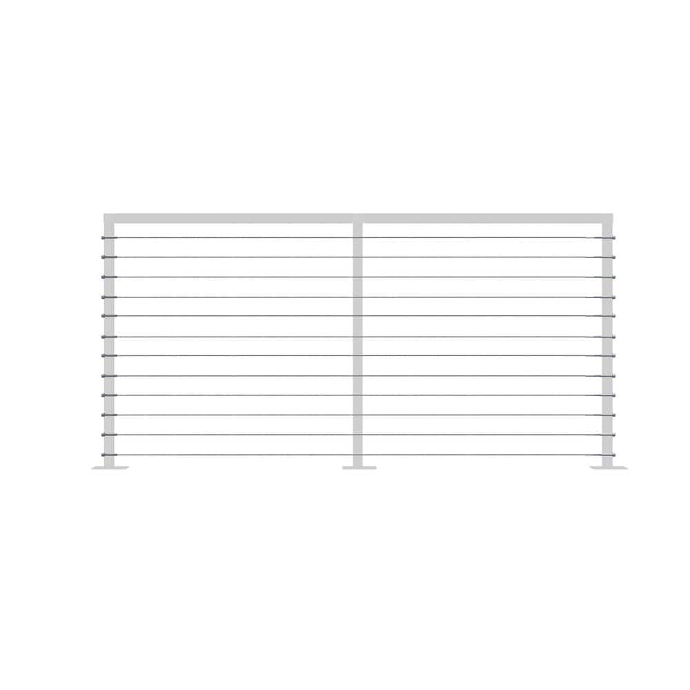 Jakob Stainless Steel Cable Railing Kit - 20 ft. (Pack of 12 + cutter)