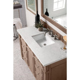 James Martin Vanities Bristol 48" Single Bath Vanity in Whitewashed Walnut with Eternal Jasmine Pearl Quartz Top