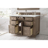 James Martin Vanities Bristol 48" Bathroom Vanity in Whitewashed Walnut with Quartz Top