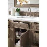 James Martin Vanities Bristol 60" Bathroom Vanity in Whitewashed Walnut with Quartz Top