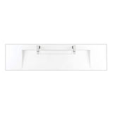 James Martin Vanities Linear 72.5" Double Bath Vanity, Whitewashed Walnut, Glossy White Top