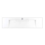 James Martin Vanities Linear 72" Single Bath Vanity, Whitewashed Walnut with Glossy White Top