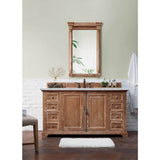 James Martin Vanities Providence 60" Driftwood Vanity with Carrara Marble Top