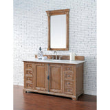 James Martin Vanities Providence 60" Driftwood Bathroom Vanity with Quartz Top