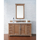 James Martin Vanities Providence 60" Driftwood Bathroom Vanity with Quartz Top