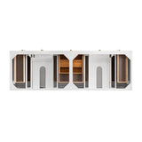 James Martin Vanities Breckenridge 72 in. Bright White Bathroom Vanity with Arctic Fall Top